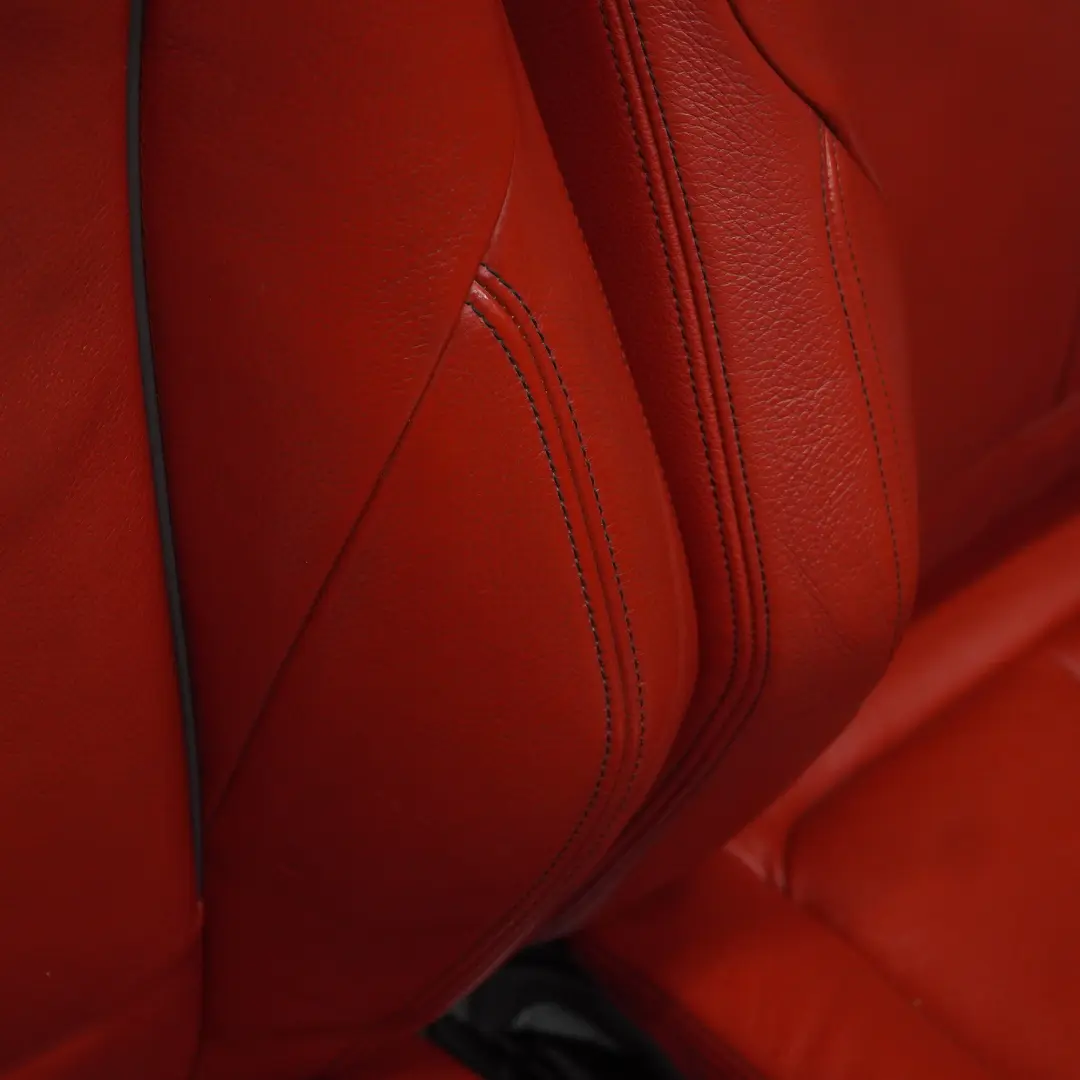  Leather Seats BMW F32 Heated Dakota Red Black Interior Front Left Right N/O/S - SKU RHD-BMW-F32-FRONT-SEATS-DAKOTA-RED-LCL5 - Part number 7392472
