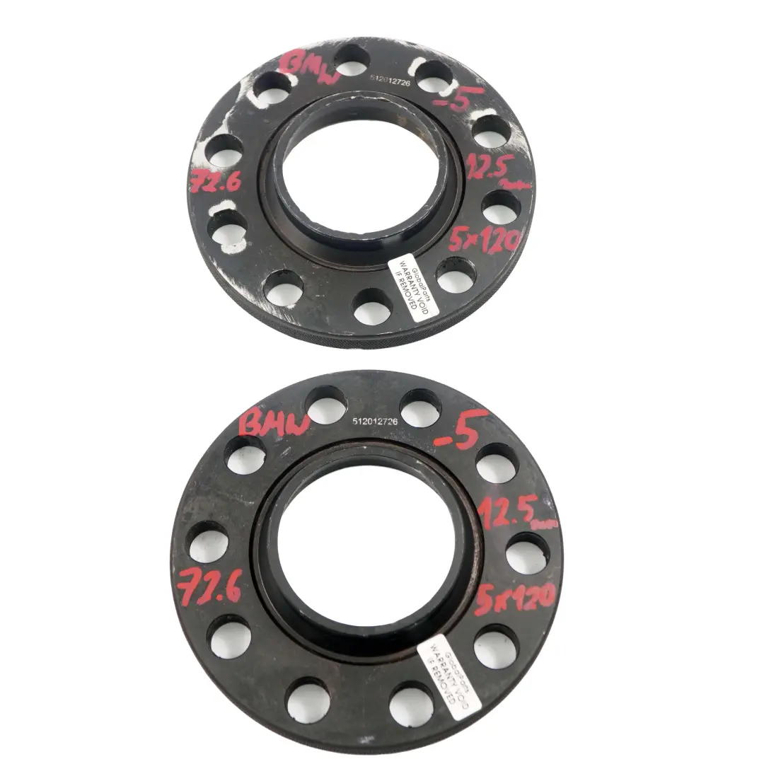 BMW Distanziali Dischi Distanziali Set 5x120 72.56mm 12,5mm - SKU BMW Spacer Set 5x120-5 - Numero di parte BMW Spacer Set 5x120