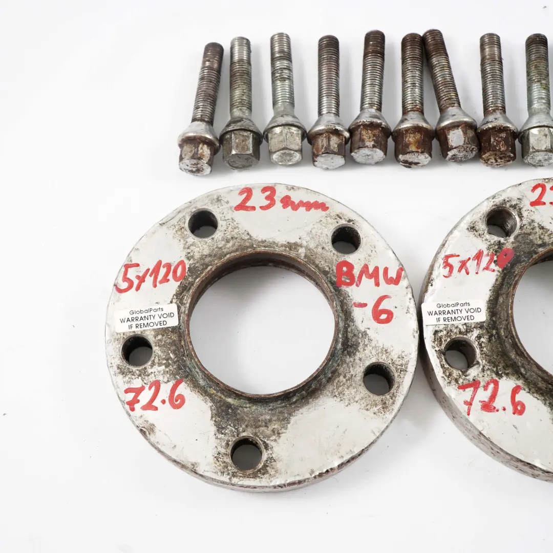 Spurverbreiterung Distanzscheiben Set 5x120 72.56mm 23mm + Schrauben für BMW mit Teilenummer BMW Spacer Set 5x120 BMW Spurverbreiterung Distanzscheiben Set 5x120 72.56mm 23mm + Schrauben - SKU BMW Spacer Set 5x120-6 - Teilenummer BMW Spacer Set 5x120