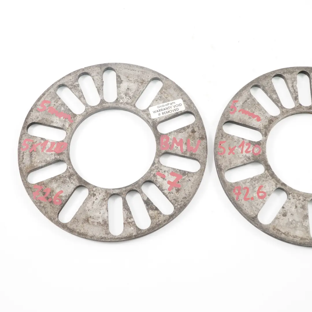  Distanziali Ruota In Lega Spessori Mozzo BMW 5X120 72,56Mm 5Mm - SKU BMW Spacer Set 5x120-7 - Numero di parte BMW Spacer Set 5x120