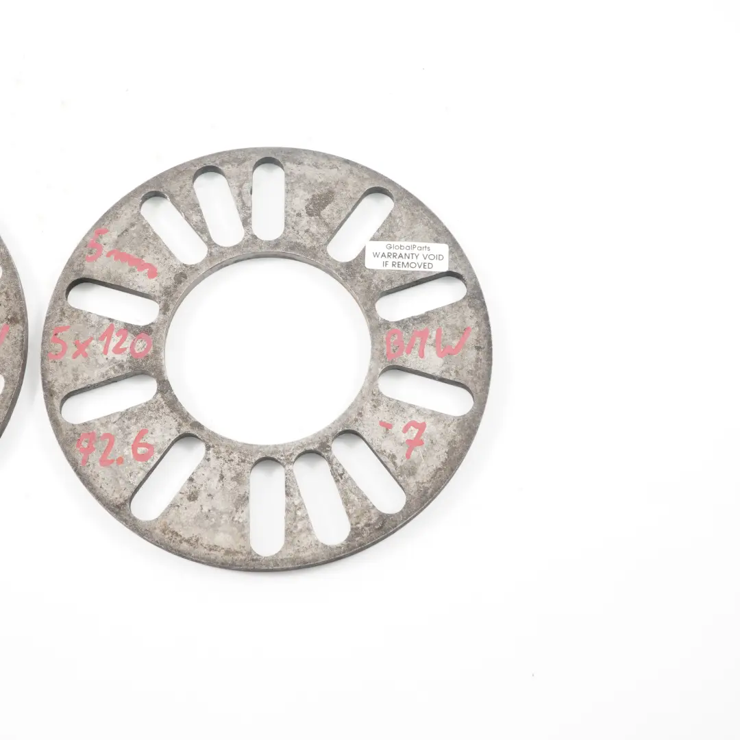  Distanziali Ruota In Lega Spessori Mozzo BMW 5X120 72,56Mm 5Mm - SKU BMW Spacer Set 5x120-7 - Numero di parte BMW Spacer Set 5x120
