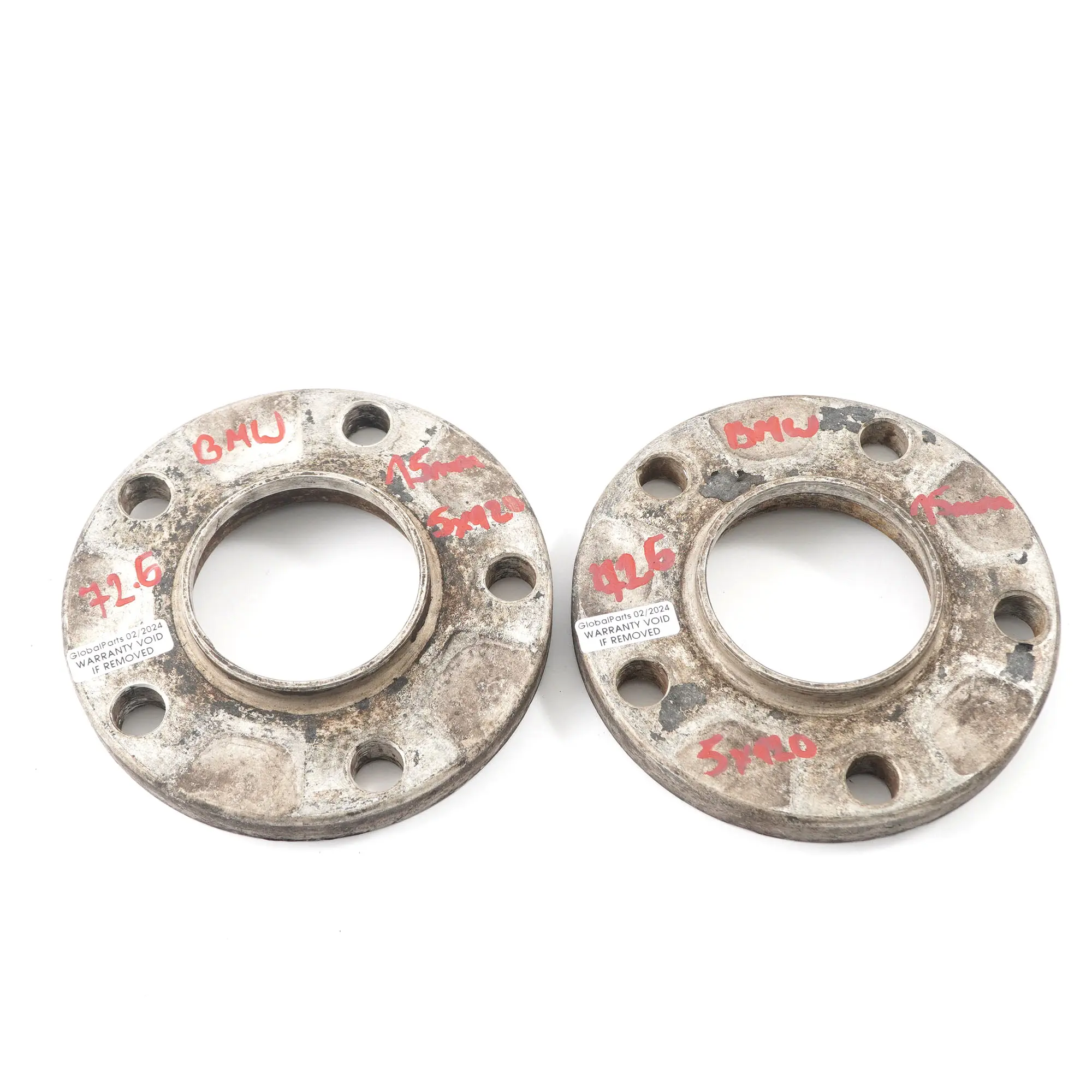 BMW Dystanse Podkładki 5x120 72.56mm 15mm