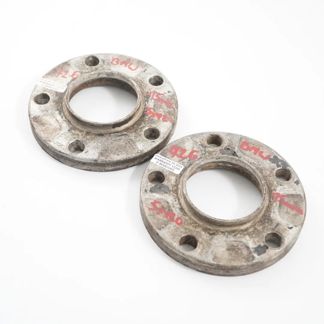  Espaciadores de Llantas de Aleación Calas Centricas BMW 5x120 72.56mm 15mm - SKU BMW-Spacer-Set-5x120 - Número de pieza BMW Spacer Set 5x120
