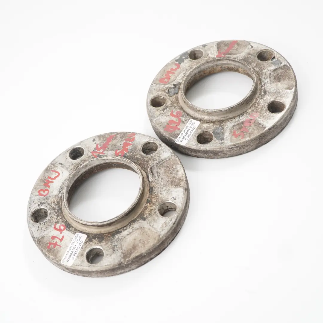 BMW Spurverbreiterung Distanzscheiben Set 5x120 72.56mm 15mm - SKU BMW-Spacer-Set-5x120 - Teilenummer BMW Spacer Set 5x120