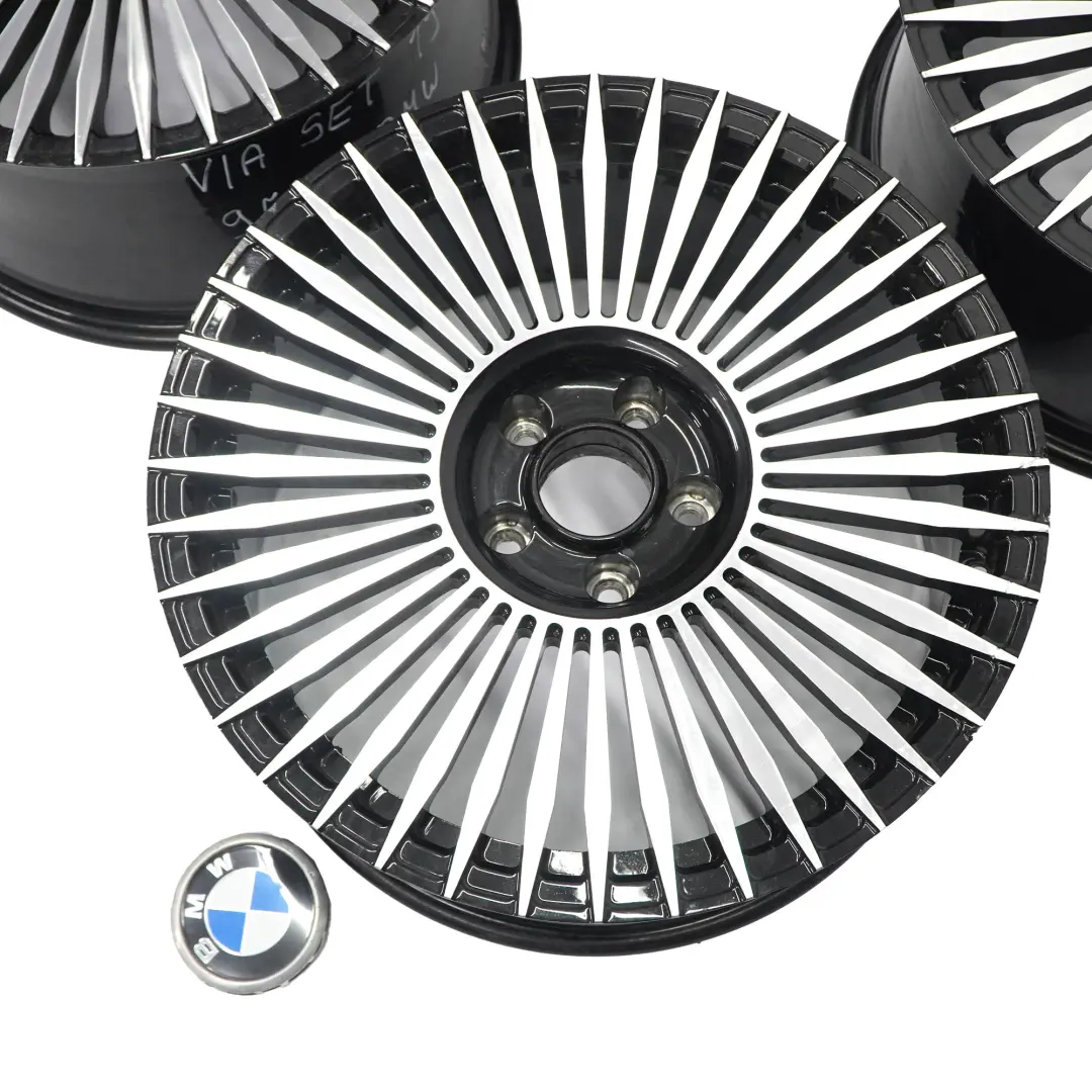 BMW E90 E91 Juego Completo 4X Llantas De Aleación Negras 19" 9.5J ET:38 VIA - SKU BMW-VIA-SET-19-95J - Número de pieza VIA SET 18