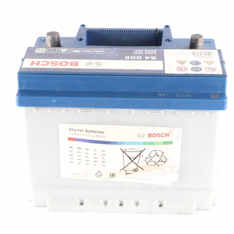  Bosch S4 005 Accumulator Battery 60Ah 540A 12V - SKU Bosch S4 005 60Ah Accumulator - Part number Bosch S4 005 60Ah Accumulator