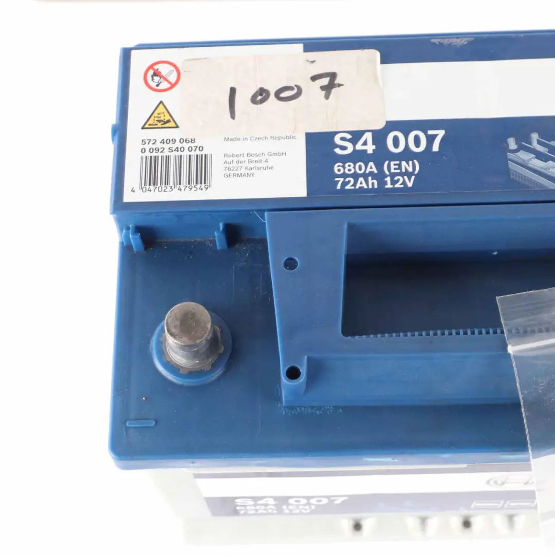 Bosch S4 007 Accumulator Battery 72Ah 680A 12V to with Part number Bosch S4 007 72Ah Accumulator Bosch S4 007 Accumulator Battery 72Ah 680A 12V - SKU Bosch S4 007 72Ah Accumulator-1 - Part number Bosch S4 007 72Ah Accumulator