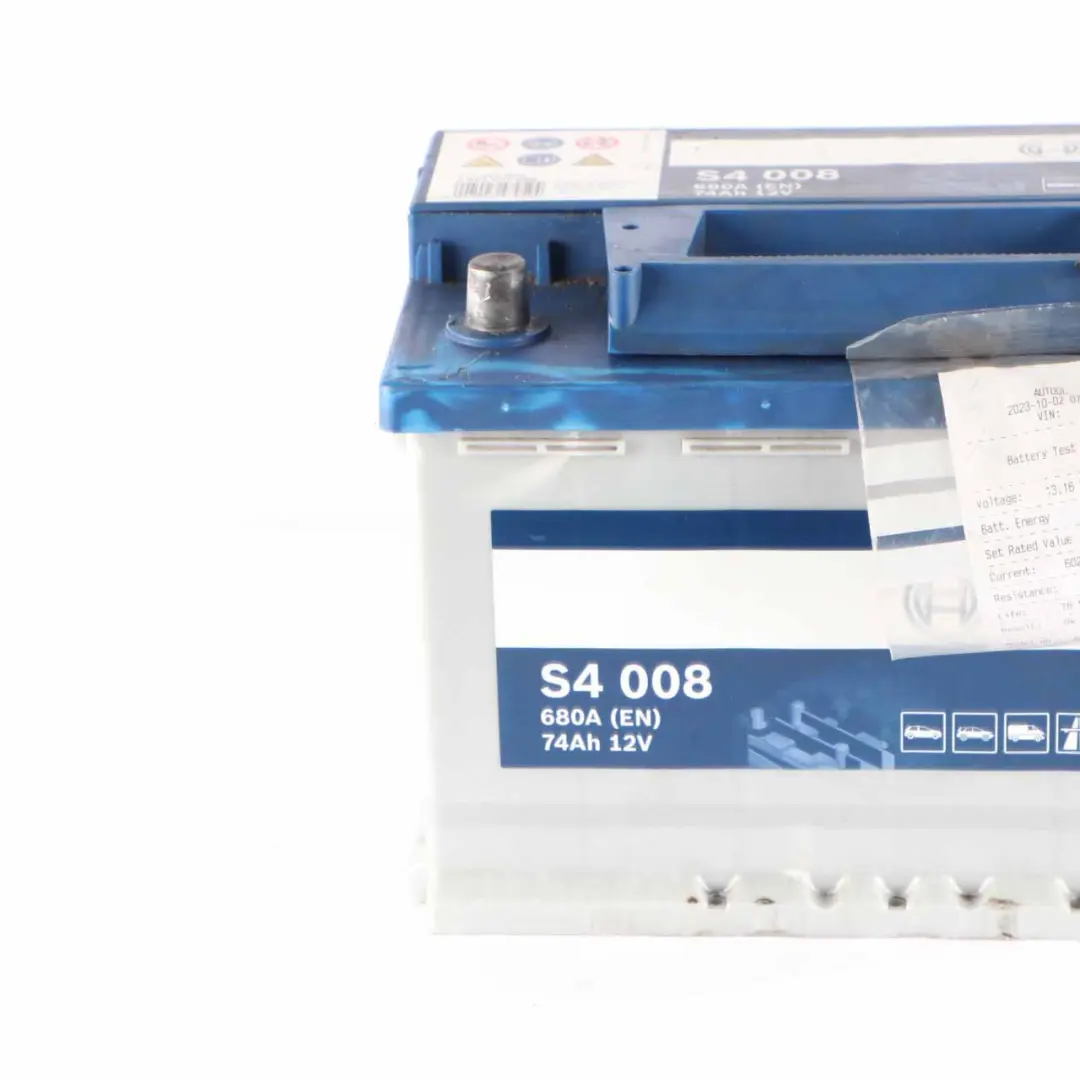  Bosch S4 008 Accumulator Battery 74Ah 680A 12V - SKU Bosch S4 008 74Ah Accumulator-2 - Part number Bosch S4 008 74Ah Accumulator