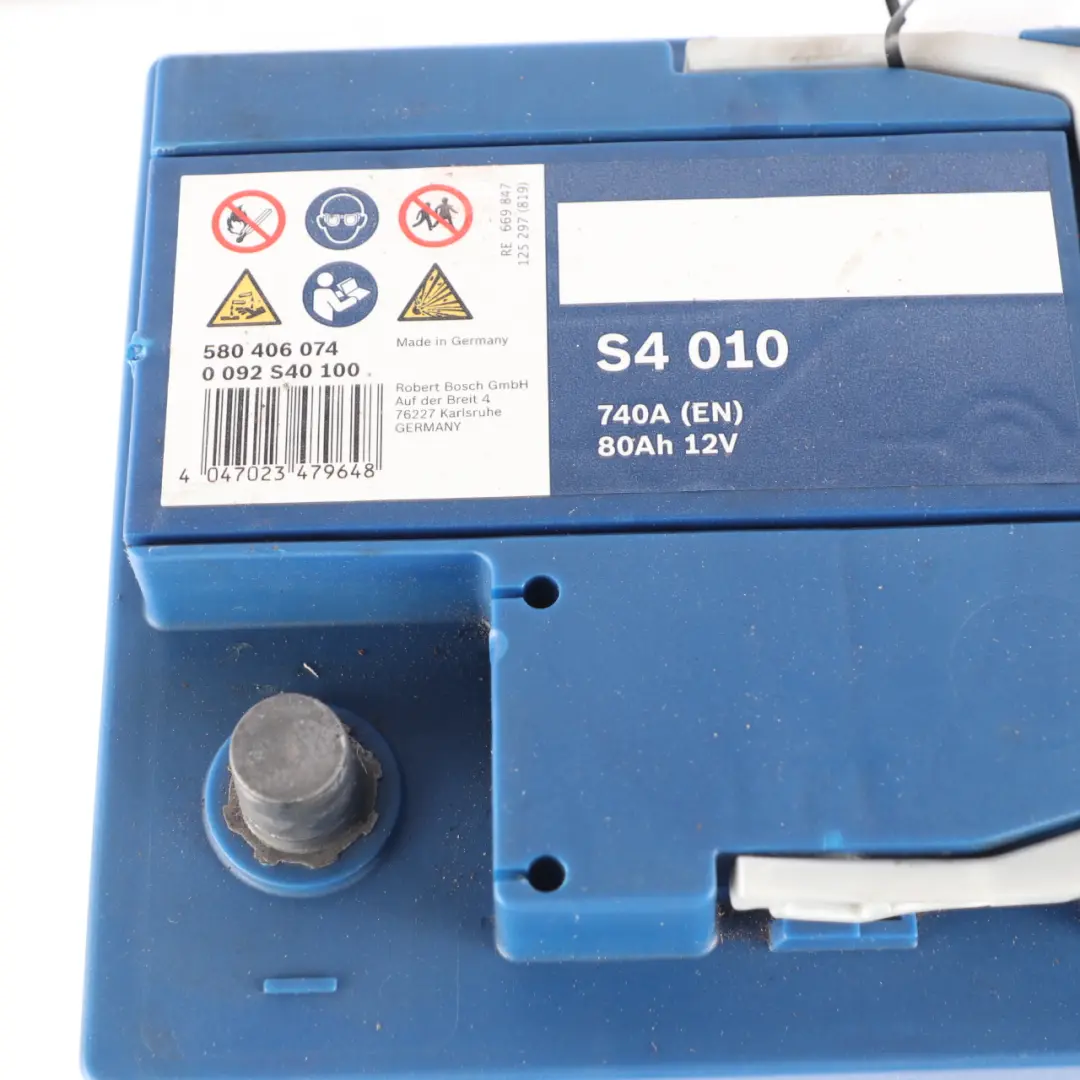 Bosch S4 010 Accumulator Battery 80Ah 740A 12V - SKU Bosch S4 010 80Ah Accumulator - Part number Bosch S4 010 80Ah Accumulator