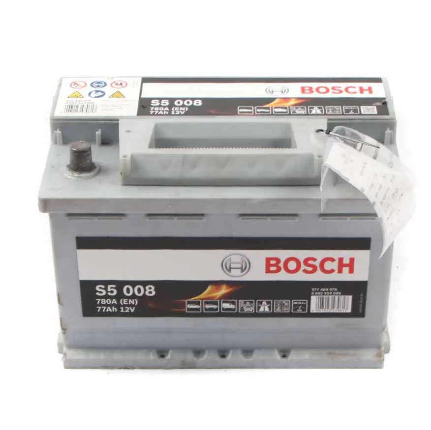 Bosch S5 008 Accumulator Battery 77Ah 780A 12V to with Part number Bosch S5 008 77Ah Accumulator Bosch S5 008 Accumulator Battery 77Ah 780A 12V - SKU Bosch S5 008 77Ah Accumulator - Part number Bosch S5 008 77Ah Accumulator