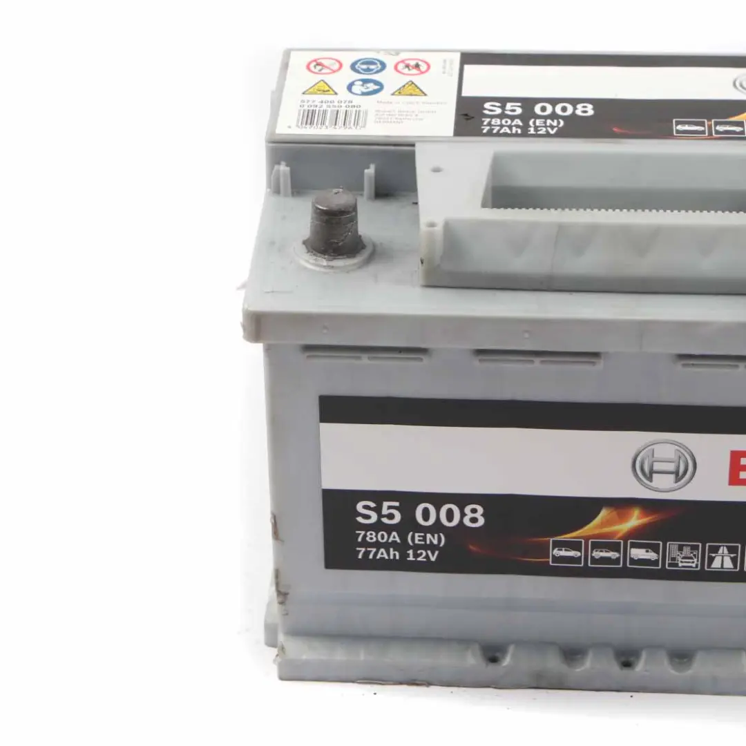 Bosch S5 008 Accumulator Battery 77Ah 780A 12V to with Part number Bosch S5 008 77Ah Accumulator Bosch S5 008 Accumulator Battery 77Ah 780A 12V - SKU Bosch S5 008 77Ah Accumulator - Part number Bosch S5 008 77Ah Accumulator