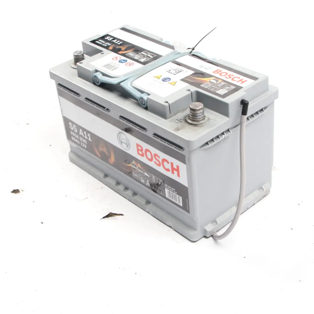  Bosch S5 A11 AGM Start Stop Accumulator Battery 80Ah 800A 12V - SKU BOSCH-AGM-80AH - Part number Bosch S5 A11 80Ah Accumulator