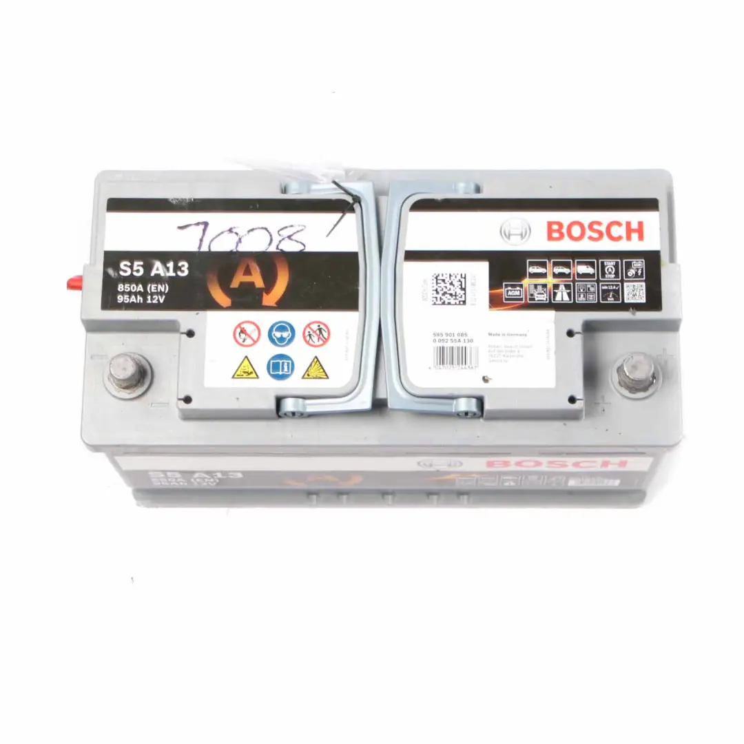  Bosch S5 A13 AGM Start Stop Accumulator Battery 95Ah 850A 12V - SKU BOSCH-AGM-95AH - Part number Bosch S4 E10 75Ah Accumulator
