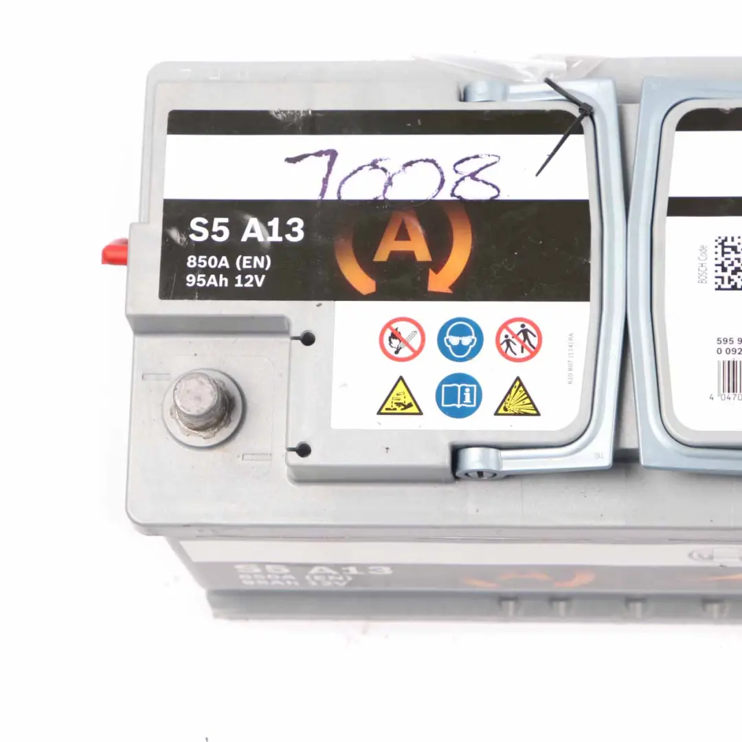  Bosch S5 A13 AGM Start Stop Accumulator Battery 95Ah 850A 12V - SKU BOSCH-AGM-95AH - Part number Bosch S4 E10 75Ah Accumulator