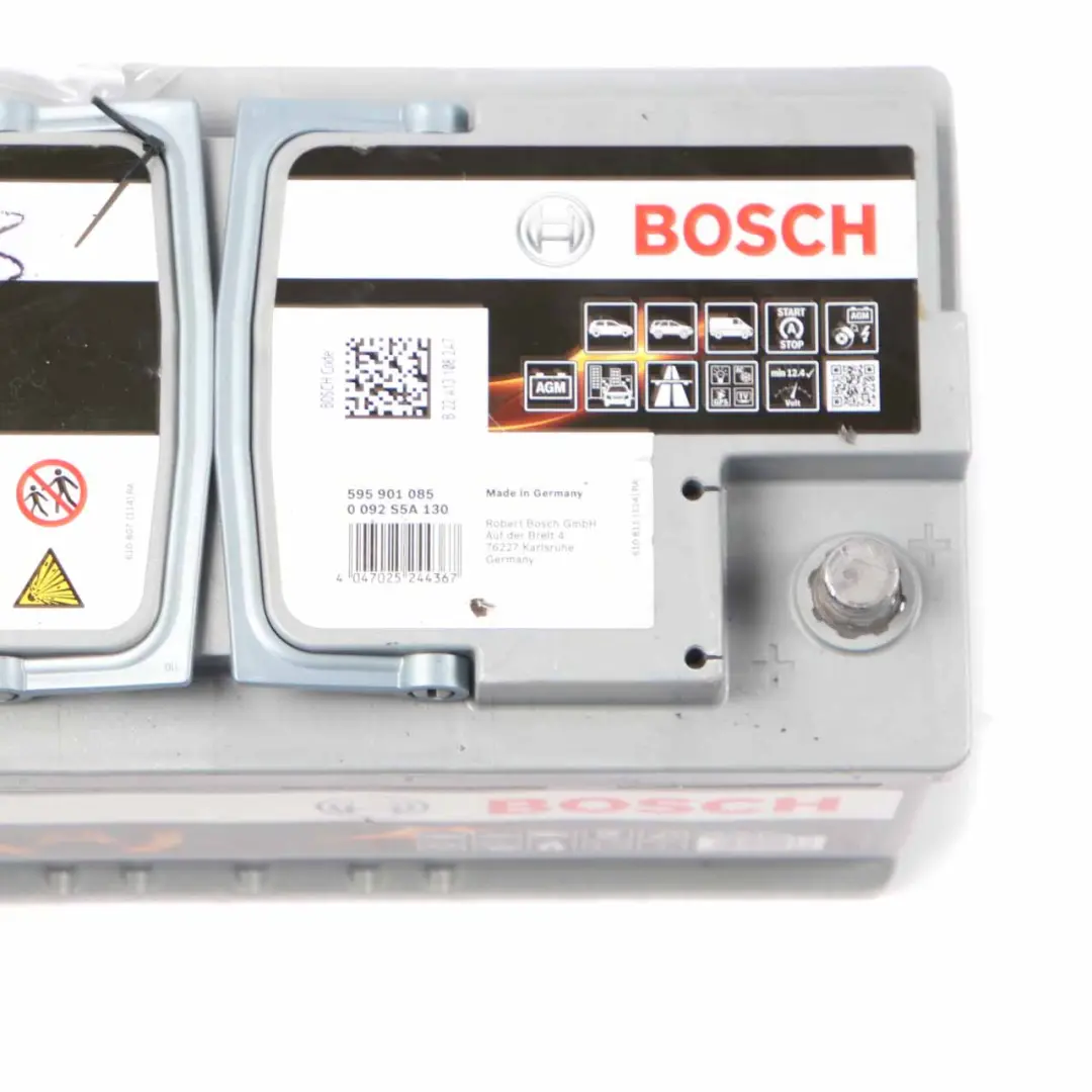  Bosch S5 A13 AGM Start Stop Accumulator Battery 95Ah 850A 12V - SKU BOSCH-AGM-95AH - Part number Bosch S4 E10 75Ah Accumulator