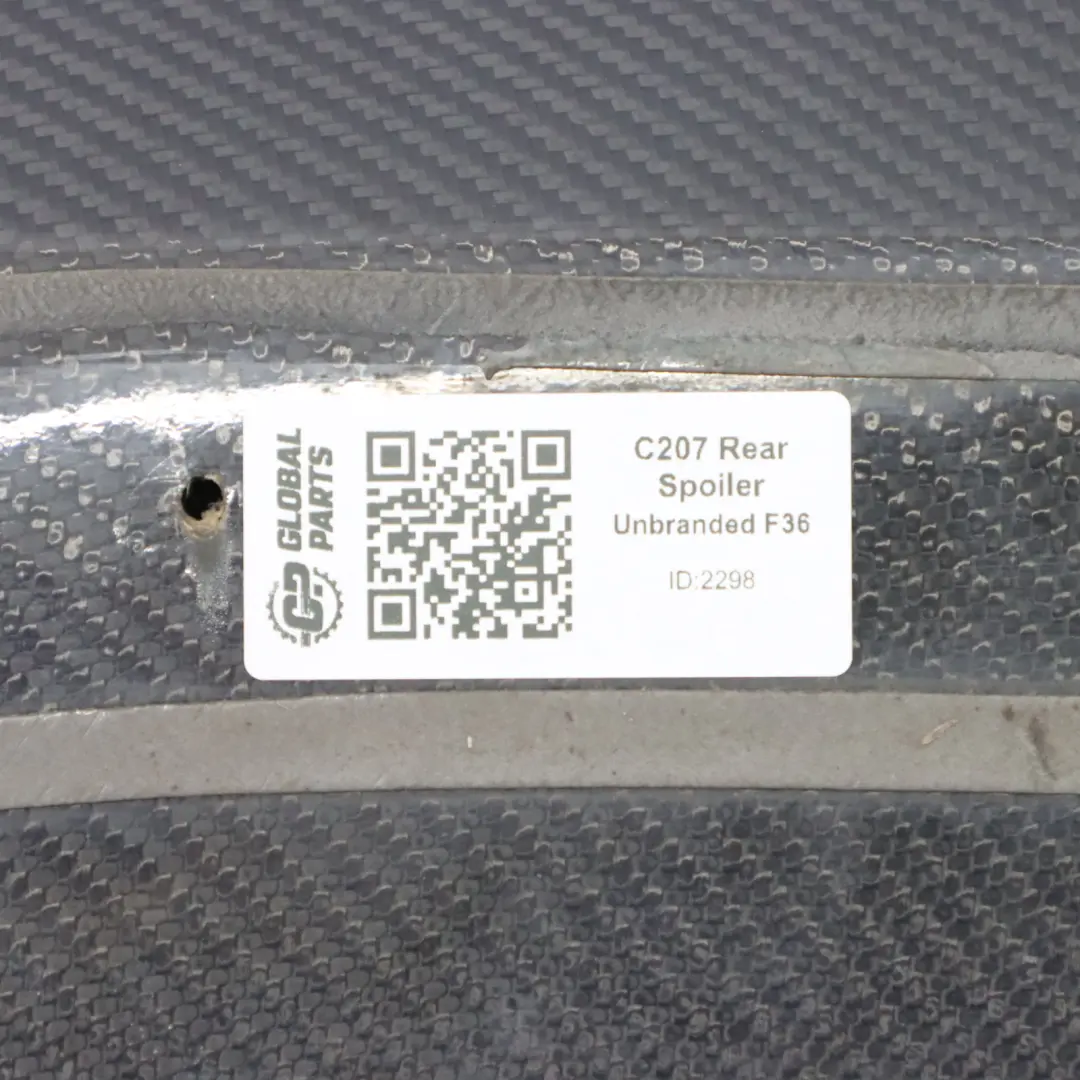 Mercedes C207 W207 Tailgate Trunk Boot Lid Rear Spoiler Trim Panel Carbon - SKU C207 Rear Spoiler - Part number C207 Rear Spoiler