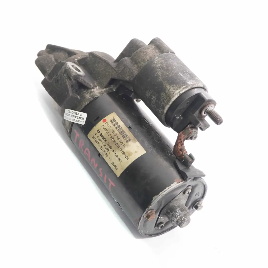 Ford Transit Mk8 Starter Motor Engine Actuator Diesel 2.2 TDCi - SKU CC1T-11000-AB - Part number CC1T-11000-AB