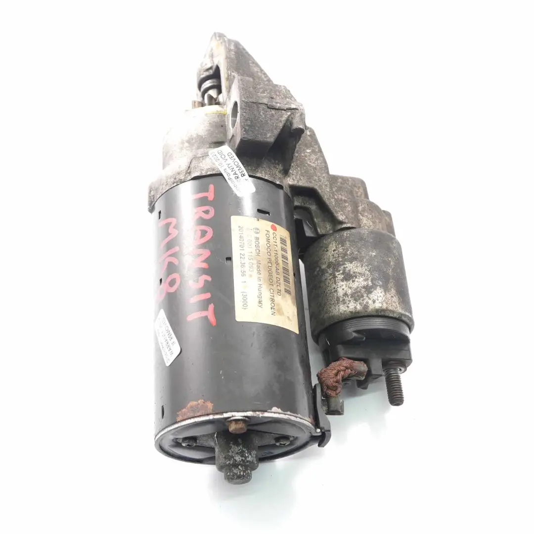 Mk8 Motor de arranque Actuador motor Diesel para Ford Transit con número de pieza CC1T-11000-AB Ford Transit Mk8 Motor de arranque Actuador motor Diesel - SKU CC1T-11000-AB - Número de pieza CC1T-11000-AB