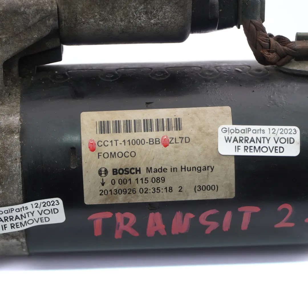 Ford Transit Mk8 Starter Motor Engine Actuator Diesel 2.2 TDCi - SKU CC1T-11000-BB - Part number CC1T-11000-BB