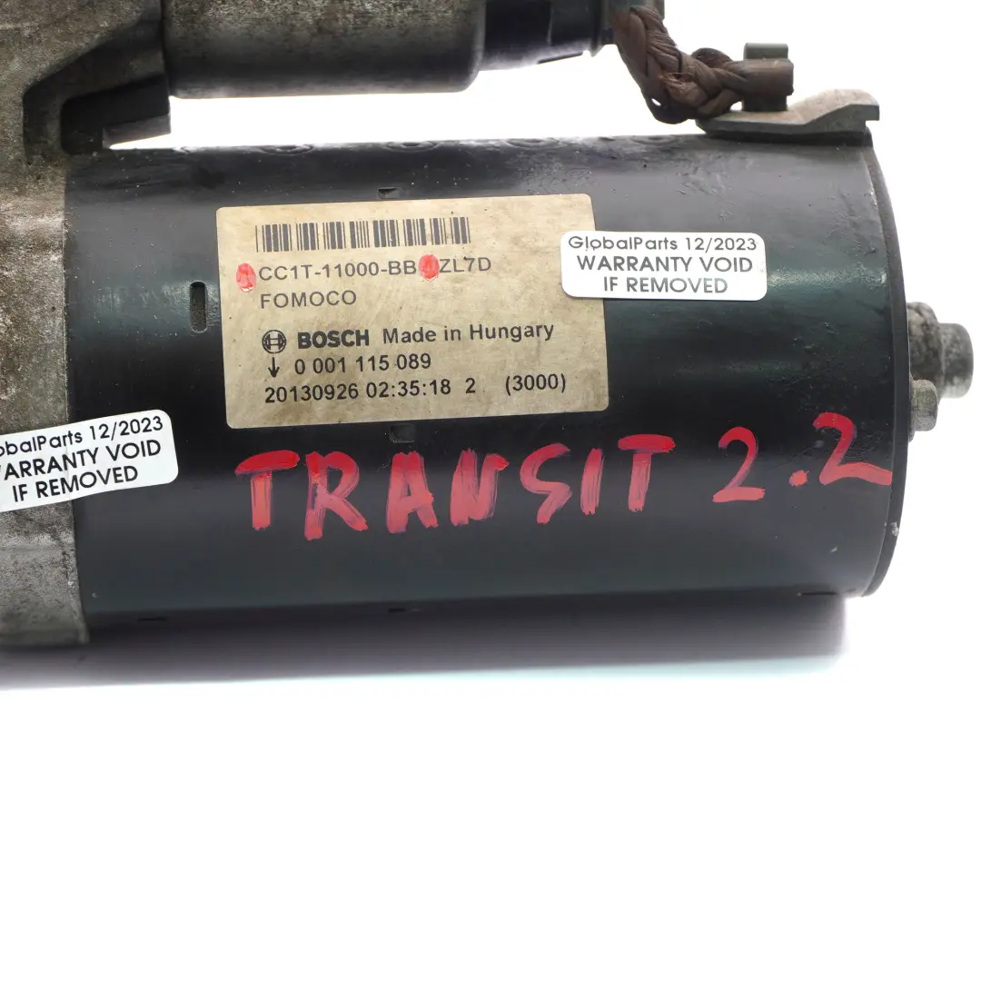 Ford Transit Mk8 Starter Motor Engine Actuator Diesel 2.2 TDCi - SKU CC1T-11000-BB - Part number CC1T-11000-BB