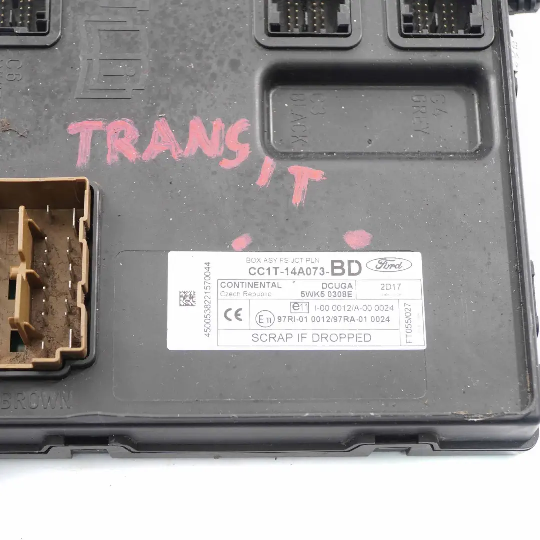 Gehäuse Steuerung Einheit BCM Sicherungs kasten für Ford Transit MK7 mit Teilenummer CC1T14A073BD Ford Transit MK7 Gehäuse Steuerung Einheit BCM Sicherungs kasten - SKU CC1T14A073BD - Teilenummer CC1T14A073BD