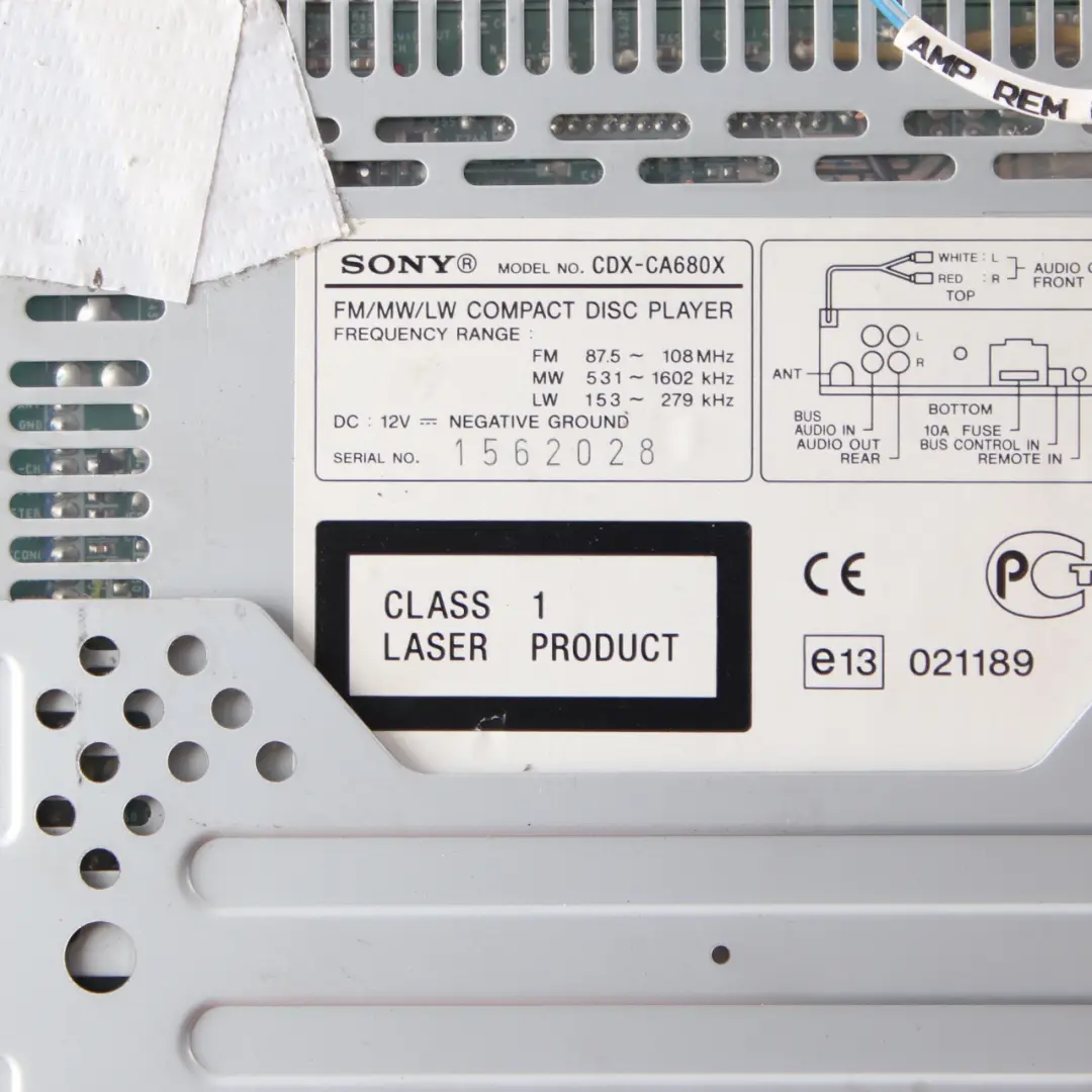 Genuine Sony Xplod CD Compact Disc Stereo Audio Player Head Unit to with Part number CDX-CA680X Genuine Sony Xplod CD Compact Disc Stereo Audio Player Head Unit - SKU CDX-CA680X - Part number CDX-CA680X