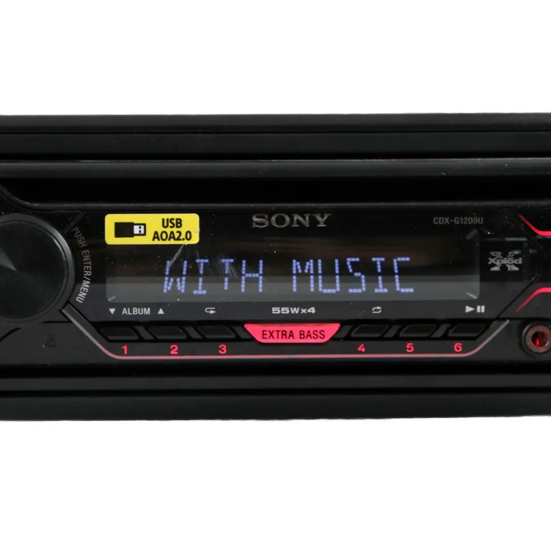 Genuine Sony CD MP3 USB Stereo Audio Radio Player Head Unit  - SKU CDX-G1200U - Part number CDX-G1200U