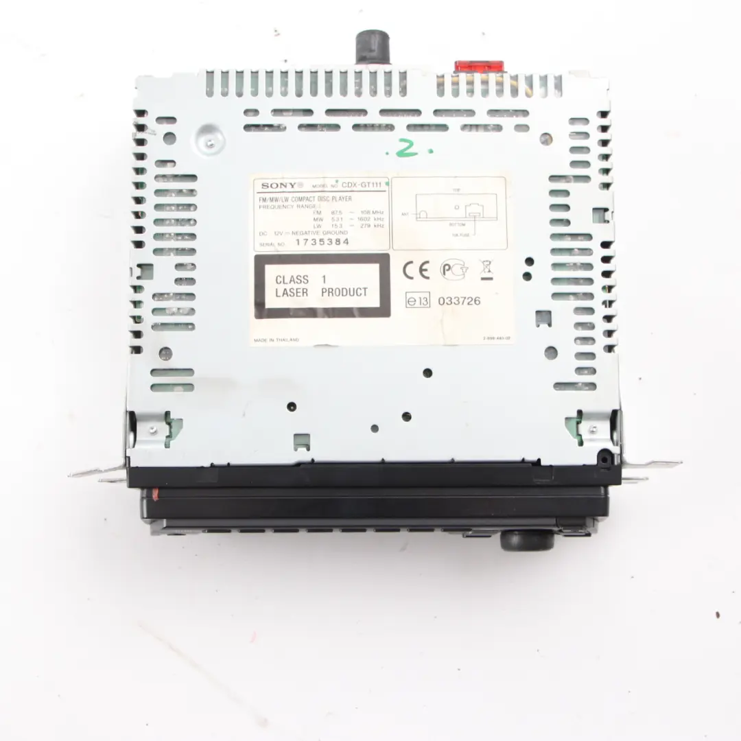 Genuine Sony Xplod CD Compact Disc Stereo Audio Player Head Unit  - SKU CDX-GT111 - Part number CDX-GT111