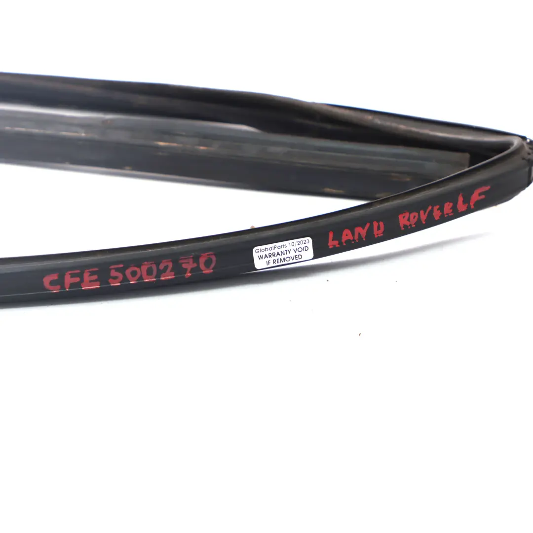 Window Gasket Seal Door Front Left N/S Guide to Land Rover Freelander 2 with Part number CFE500270 Land Rover Freelander 2 Window Gasket Seal Door Front Left N/S Guide - SKU CFE500270 - Part number CFE500270