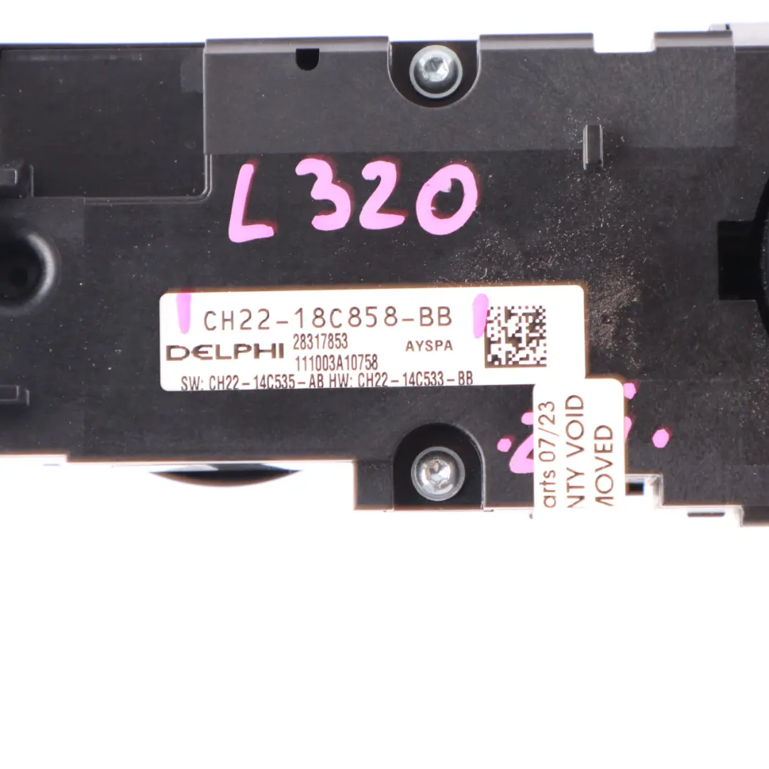 Land Rover Range Rover L320 Radio Navigation Switch Clock Panel - SKU CH22-18C858-BB - Part number CH22-18C858-BB