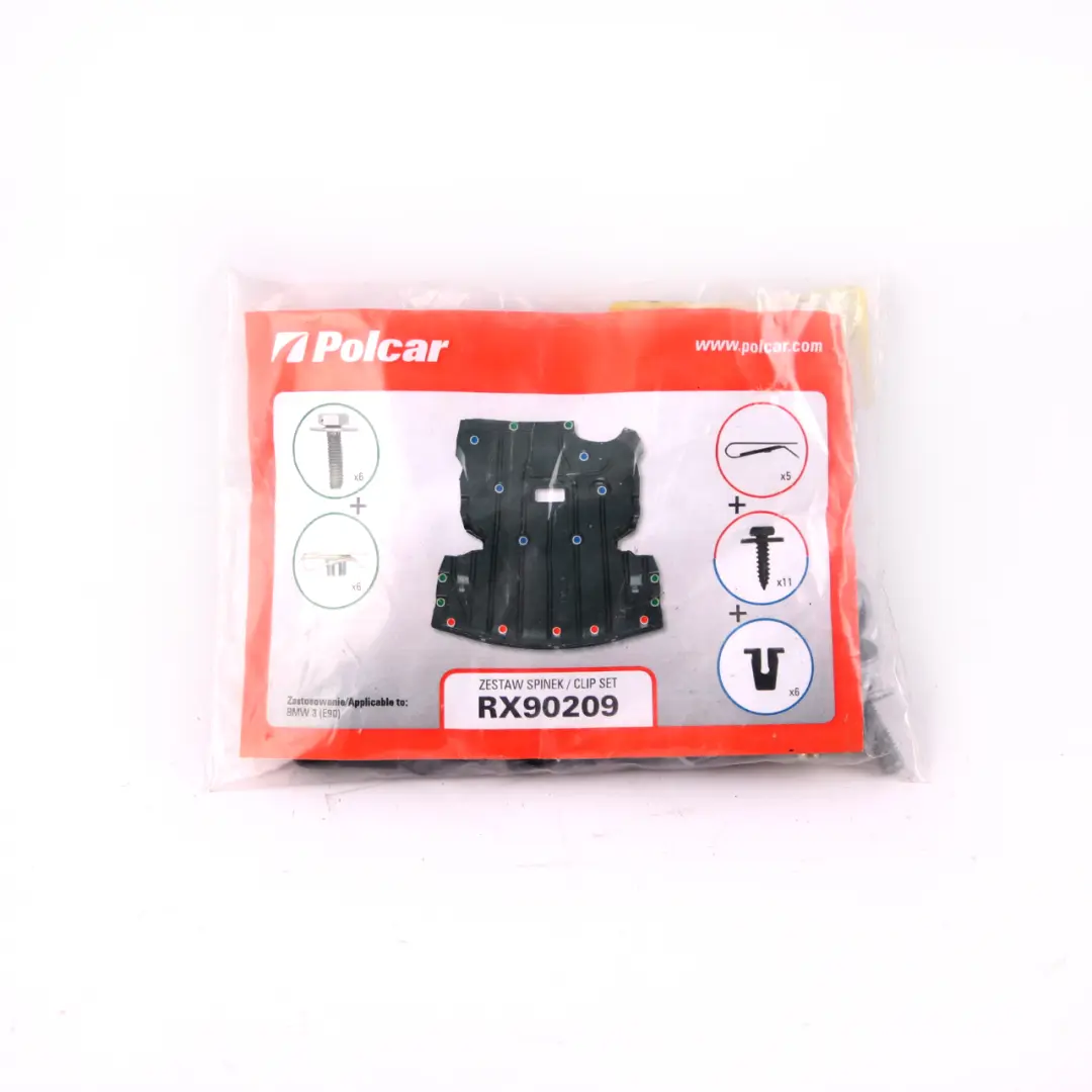 Polcar Engine Underbonnet Shield Protection Screen Clips Screws Set to BMW E90 E91 with Part number Clips Set E90 BMW E90 E91 Polcar Engine Underbonnet Shield Protection Screen Clips Screws Set - SKU Clips Set E90 - Part number Clips Set E90