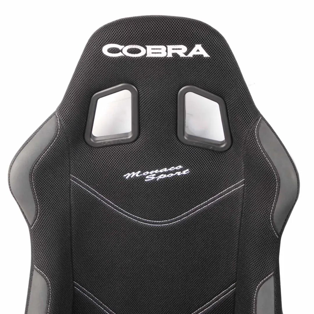  Seats Mini R53 Cobra Monaco Bucket Seat Set Black Rally Belts Mountage Bars - SKU Cobra Monaco Sport R53 Set - Part number Cobra Monaco Sport R53 Set