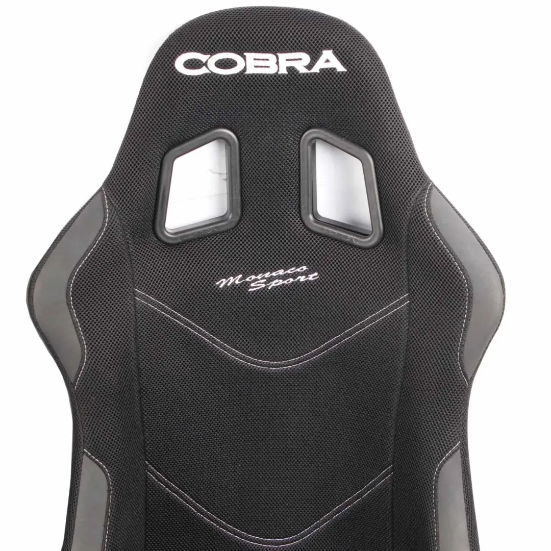  Seats Mini R53 Cobra Monaco Bucket Seat Set Black Rally Belts Mountage Bars - SKU Cobra Monaco Sport R53 Set - Part number Cobra Monaco Sport R53 Set