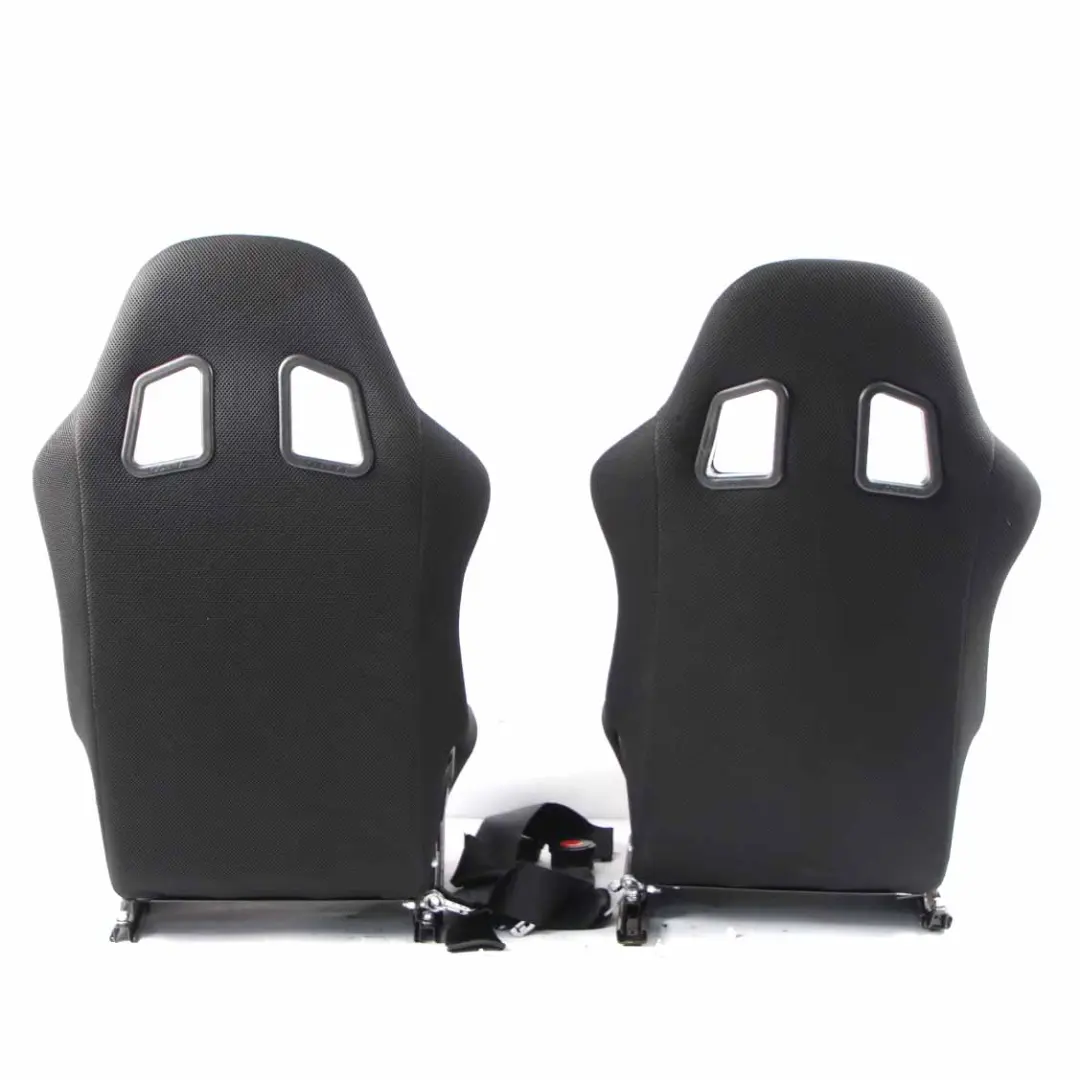  Seats Mini R53 Cobra Monaco Bucket Seat Set Black Rally Belts Mountage Bars - SKU Cobra Monaco Sport R53 Set - Part number Cobra Monaco Sport R53 Set
