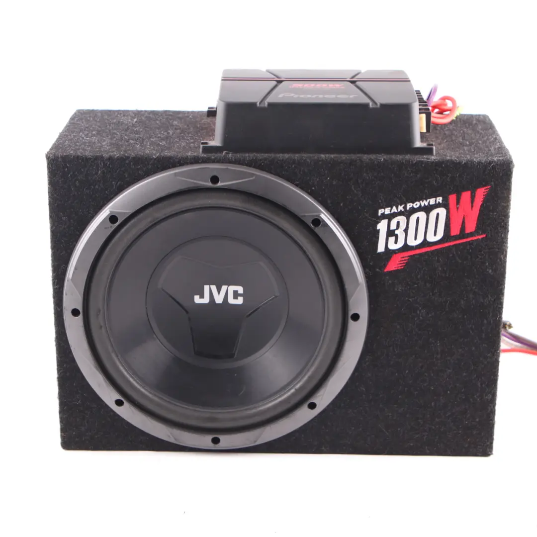  JVC Subwoofer Car Audio Speaker Active Bass Box 1300W Pioneer Amplifier 500W - SKU CS-BW120 - Part number CS-BW120