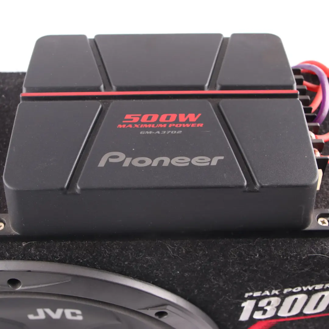  JVC Subwoofer Car Audio Speaker Active Bass Box 1300W Pioneer Amplifier 500W - SKU CS-BW120 - Part number CS-BW120