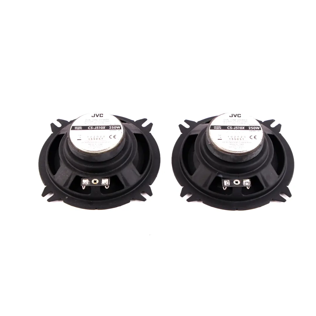 Genuine JVC Stereo Coaxial Dual Cone Audio Speaker Set 250W to with Part number CS-J510X Genuine JVC Stereo Coaxial Dual Cone Audio Speaker Set 250W - SKU CS-J510X - Part number CS-J510X