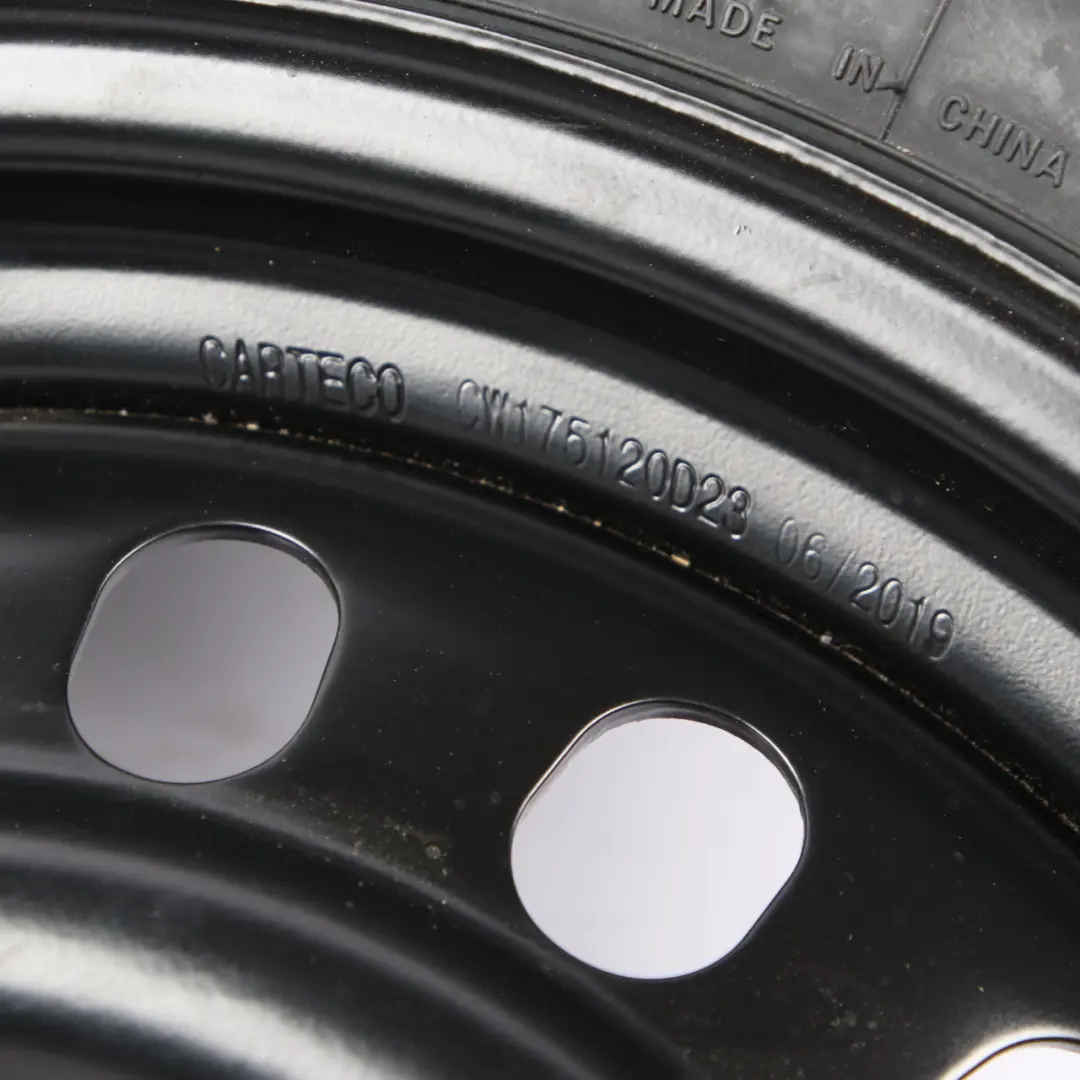 Spare Wheel BMW E81 E87 CARTECO Steel Black Case Cover 125/80 R17 to with Part number CW175120D23 Spare Wheel BMW E81 E87 CARTECO Steel Black Case Cover 125/80 R17 - SKU CW175120D23 - Part number CW175120D23