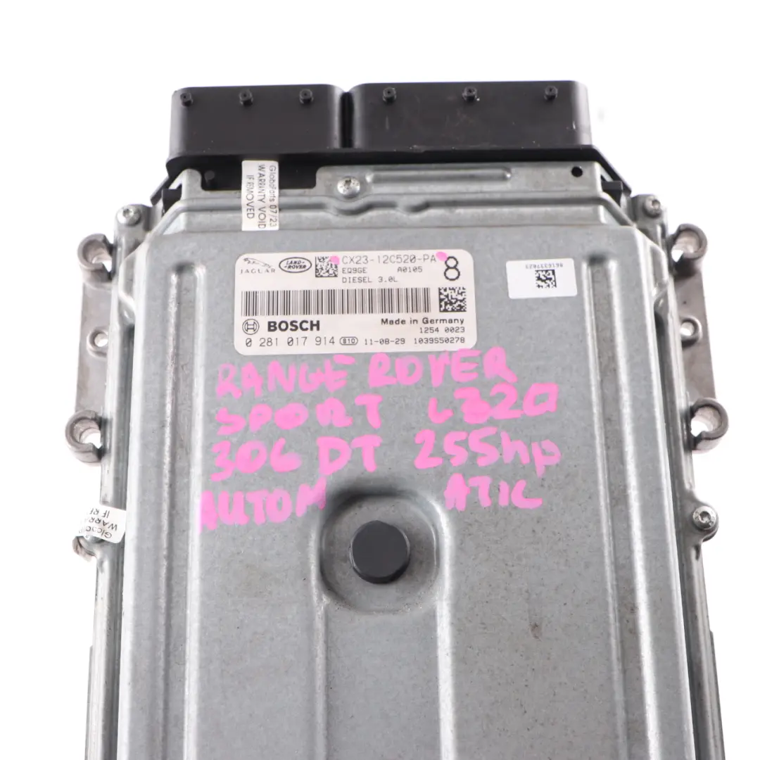 Land Rover Range Rover Sport 3.0d Diesel Engine Control Unit ECU CX23-12C520-PA - SKU CX2312C520PA - Part number CX2312C520PA
