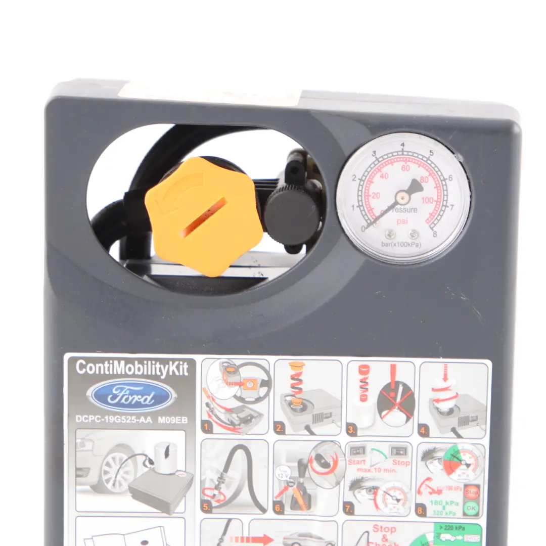 ContiMobilityKit Emergency Tool Compressor Tire Wheel Pump to Ford with Part number DCPC19G525AA Ford ContiMobilityKit Emergency Tool Compressor Tire Wheel Pump - SKU DCPC19G525AA - Part number DCPC19G525AA