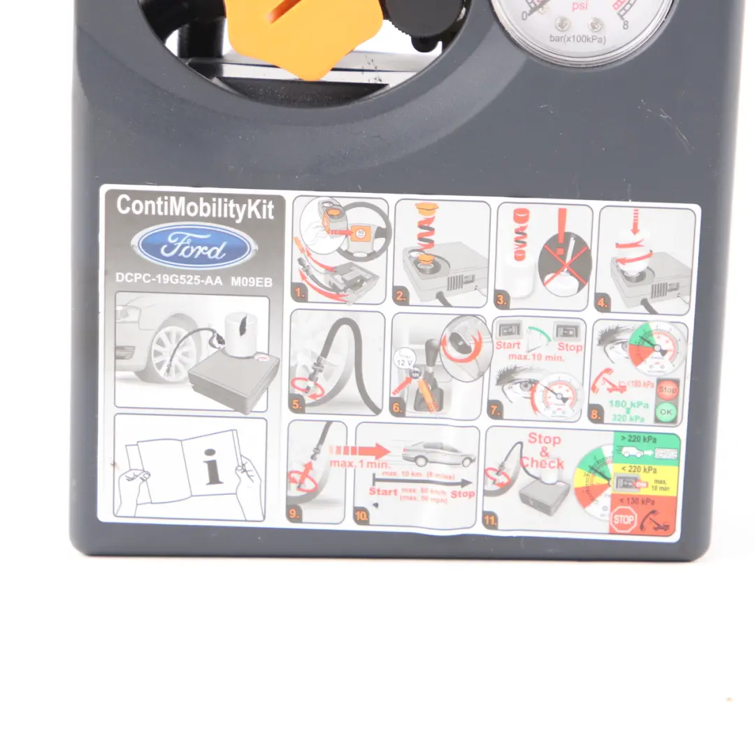 ContiMobilityKit Emergency Tool Compressor Tire Wheel Pump to Ford with Part number DCPC19G525AA Ford ContiMobilityKit Emergency Tool Compressor Tire Wheel Pump - SKU DCPC19G525AA - Part number DCPC19G525AA