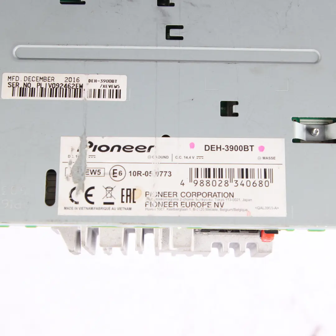 Genuine Pioneer Bluetooth USB AUX Audio Player 1 DIN to with Part number DEH-3900BT Genuine Pioneer Bluetooth USB AUX Audio Player 1 DIN - SKU DEH-3900BT - Part number DEH-3900BT