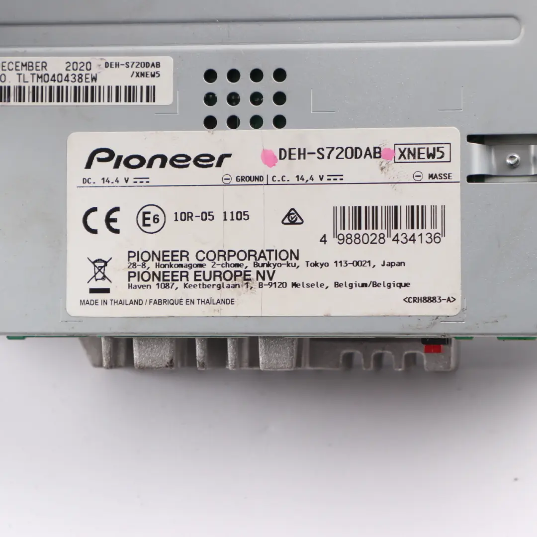 Genuine Pioneer Radio Player DAB CD Bluetooth USB AUX Audio  - SKU DEH-S720DAB - Part number DEH-S720DAB