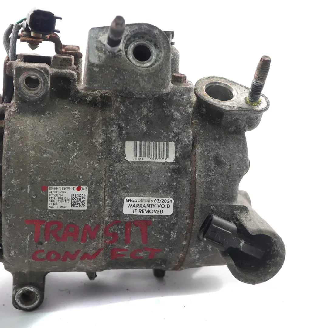 MK2 Compresor Aire Acondicionado A/C para Ford Transit Connect con número de pieza DG9H-19D629-HD Ford Transit Connect MK2 Compresor Aire Acondicionado A/C - SKU DG9H-19D629-HD - Número de pieza DG9H-19D629-HD