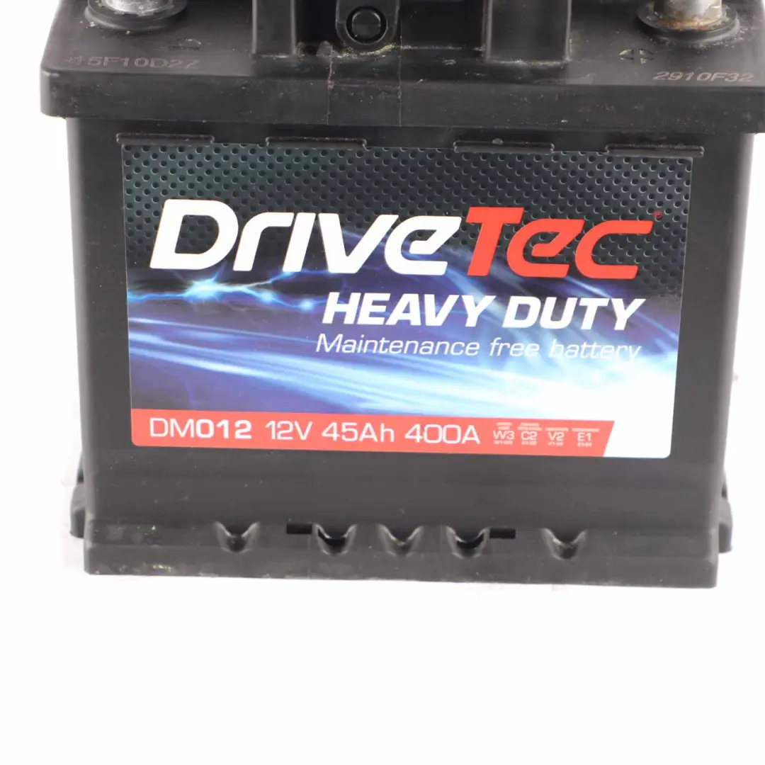 DriveTec Heavy Duty 12V Accumulator Battery 45Ah 400A DM012 to with Part number DriveTec Heavy Duty 45Ah Accumulator DriveTec Heavy Duty 12V Accumulator Battery 45Ah 400A DM012 - SKU DriveTec Heavy Duty 45Ah Accumulator - Part number DriveTec Heavy Duty 45Ah Accumulator