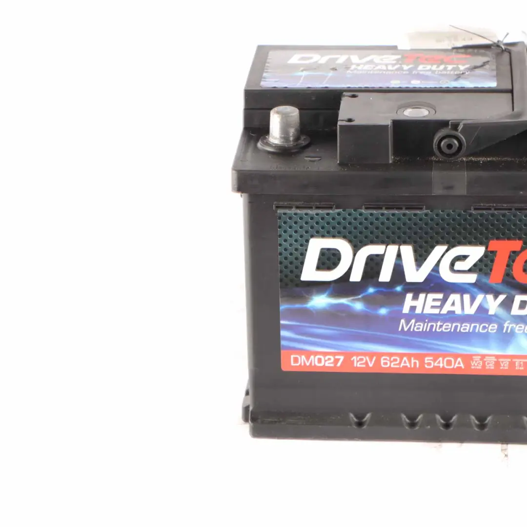 DriveTec Heavy Duty 12V Accumulator Battery 62Ah 540A DM027 to with Part number DriveTec Heavy Duty 62Ah Accumulator DriveTec Heavy Duty 12V Accumulator Battery 62Ah 540A DM027 - SKU DRIVETEC-62AH - Part number DriveTec Heavy Duty 62Ah Accumulator