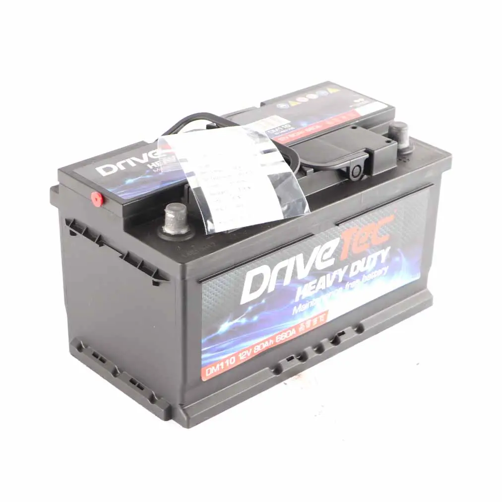  DriveTec Heavy Duty 12V Accumulator Battery 80Ah 660A DM110 - SKU DriveTec Heavy Duty 80Ah Accumulator - Part number DriveTec Heavy Duty 80Ah Accumulator