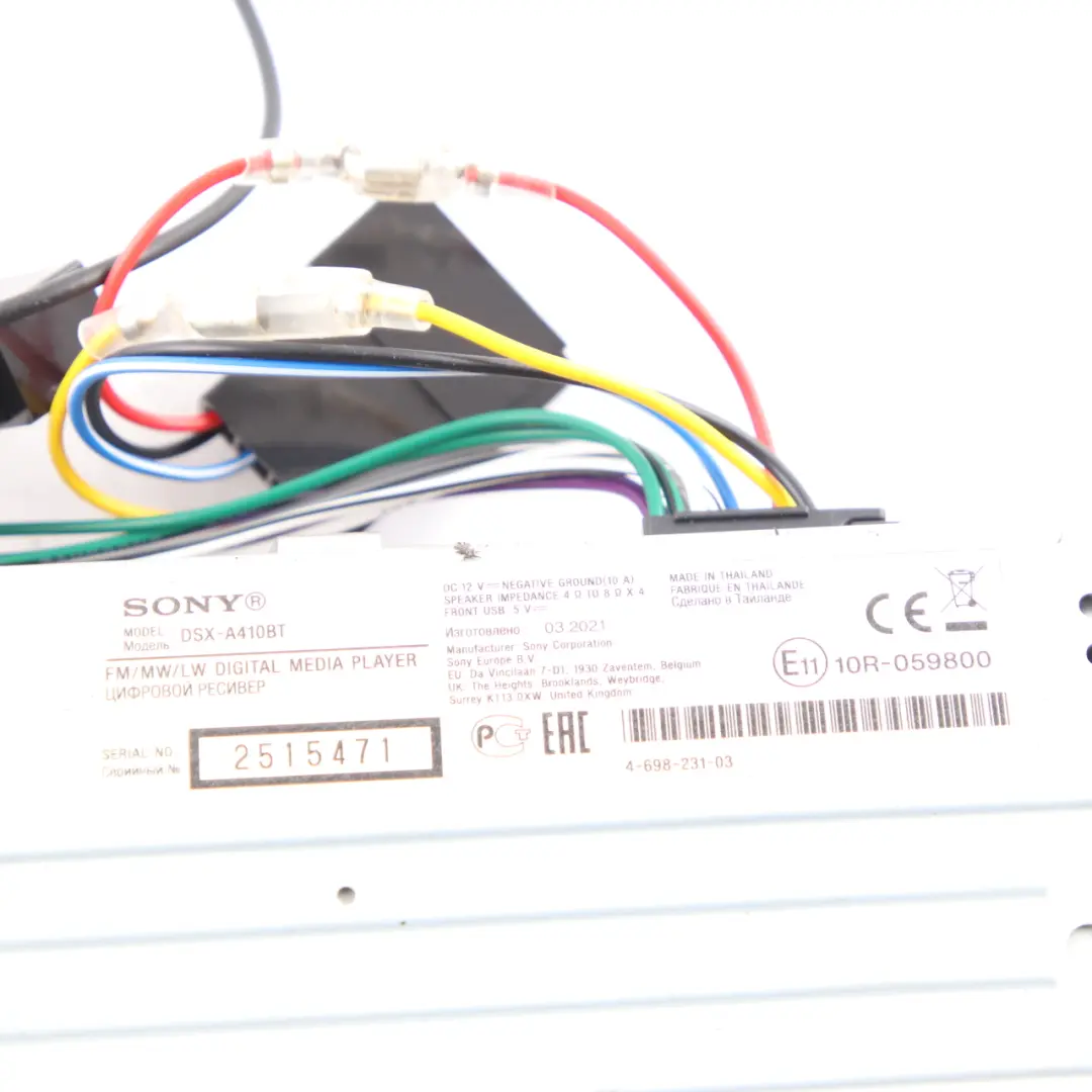 Genuine Sony Bluetooth USB Stereo Audio Player Head Unit to with Part number DSX-A400BT Genuine Sony Bluetooth USB Stereo Audio Player Head Unit - SKU DSX-A400BT - Part number DSX-A400BT