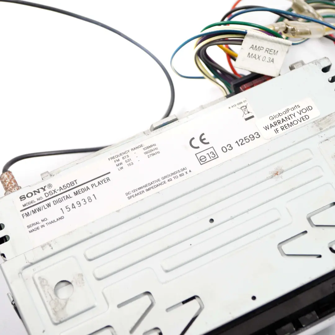 Radio samochodowe Sony Bluetooth USB AUX  - SKU DSX-A50BT - Numer Części DSX-A50BT