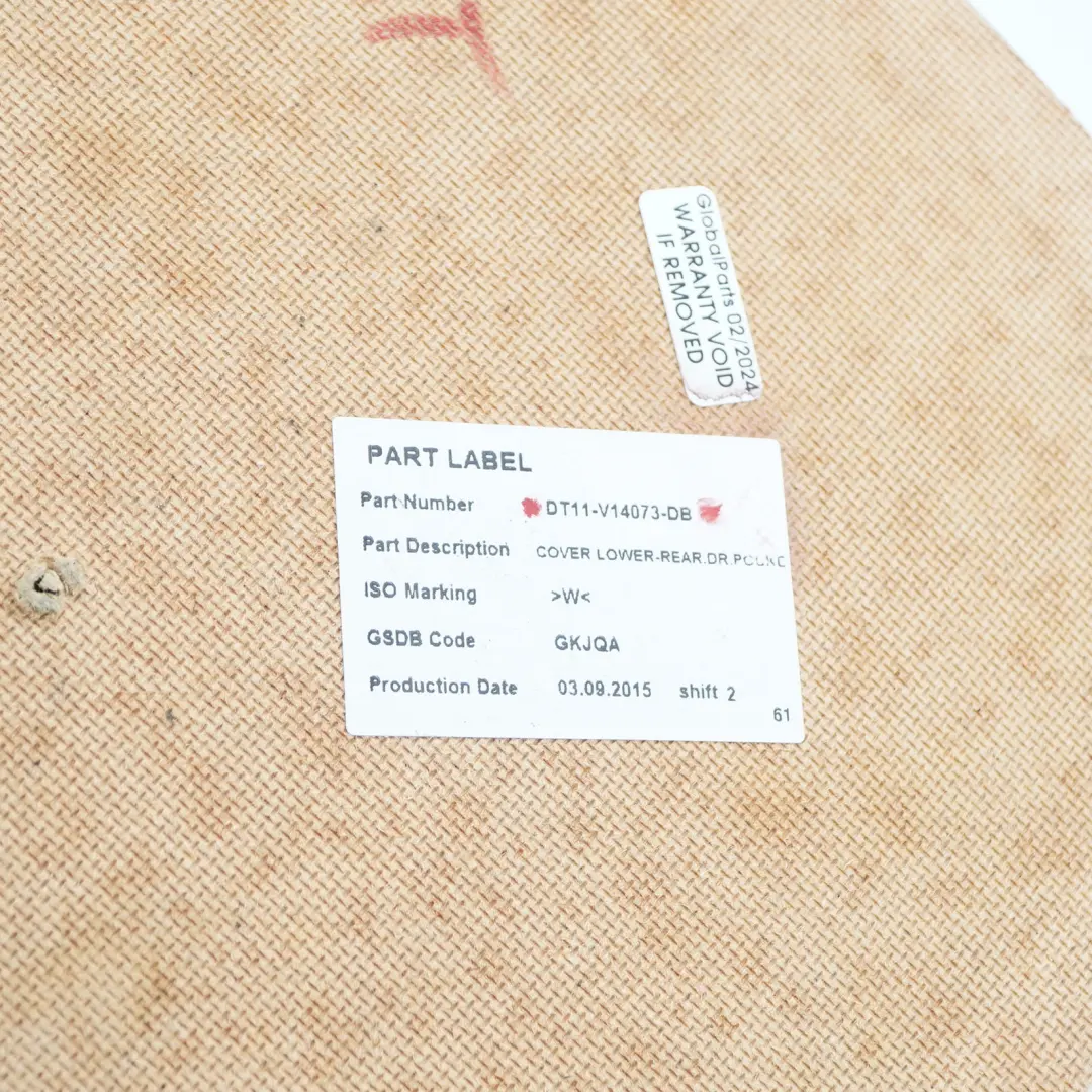 Coperchio pannello della porta posteriore sinistro per Ford Connect con numero di parte DT11-V14073-DB Ford Connect Coperchio pannello della porta posteriore sinistro - SKU DT11-V14073-DB - Numero di parte DT11-V14073-DB